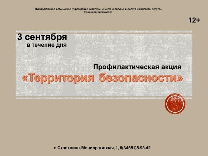 Профилактическая акция «Территория безопасности»